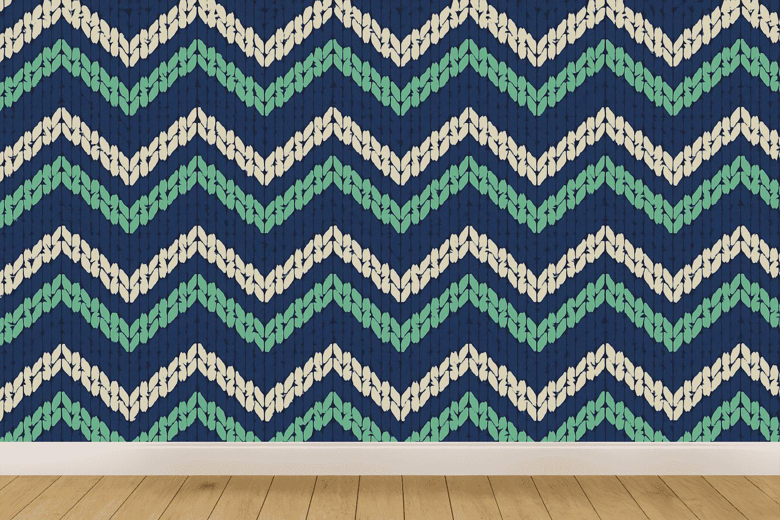 Knitted Zigzag Relay trendy peel wallpapers