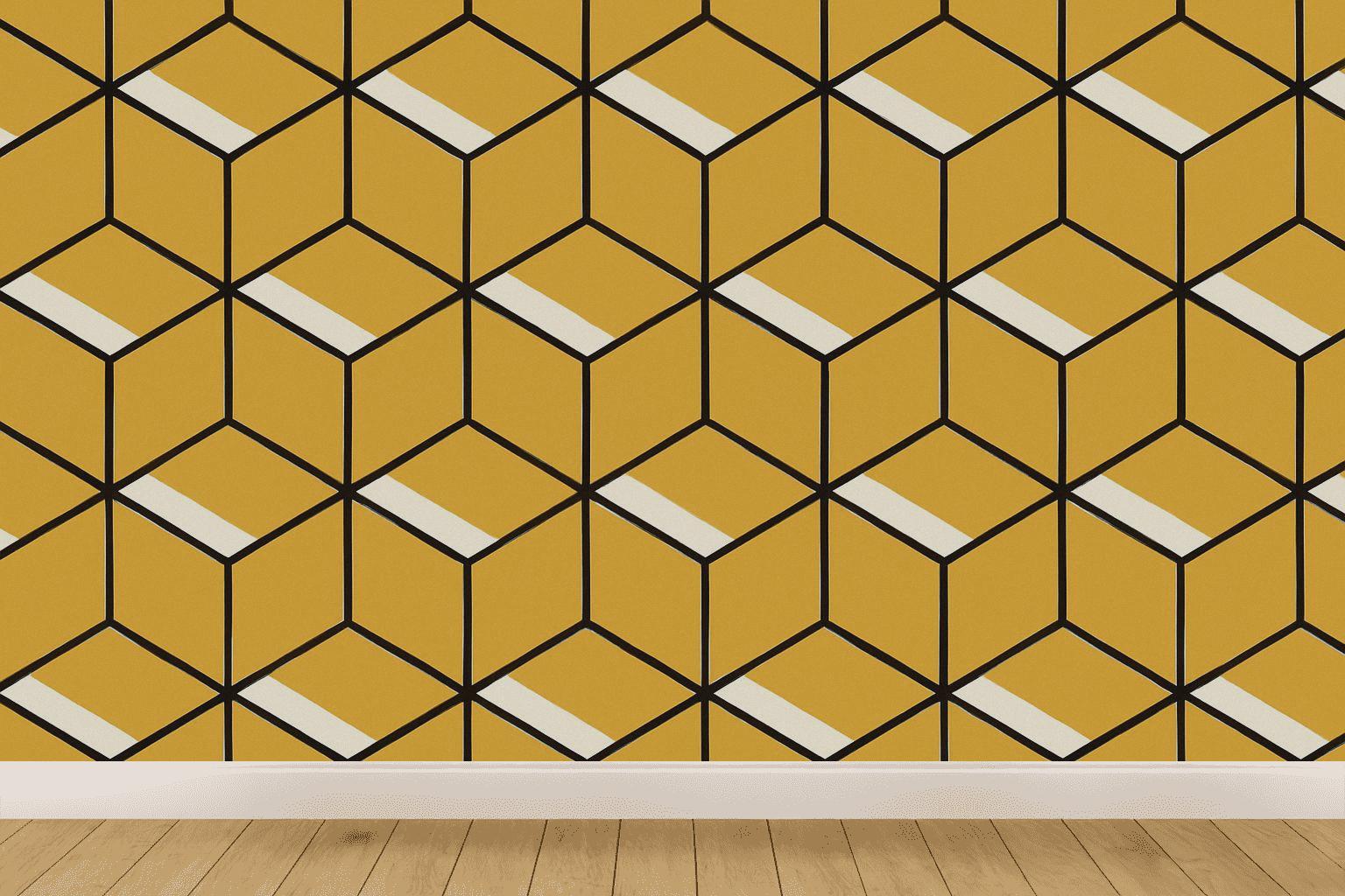 Isometricless Hex Drift personalized wall coverings