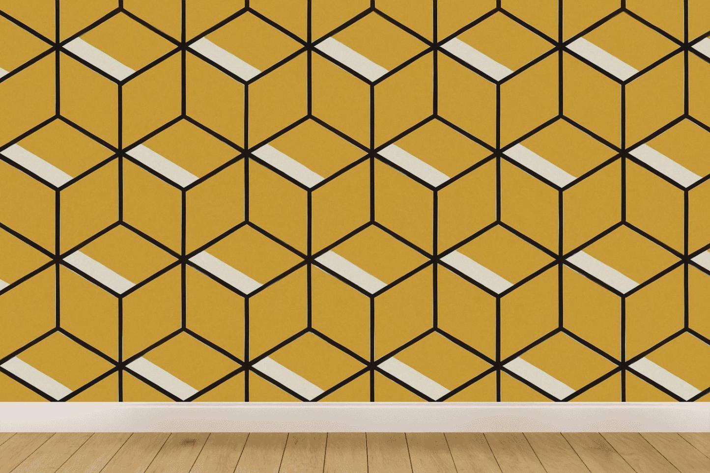 Isometricless Hex Drift personalized wall coverings