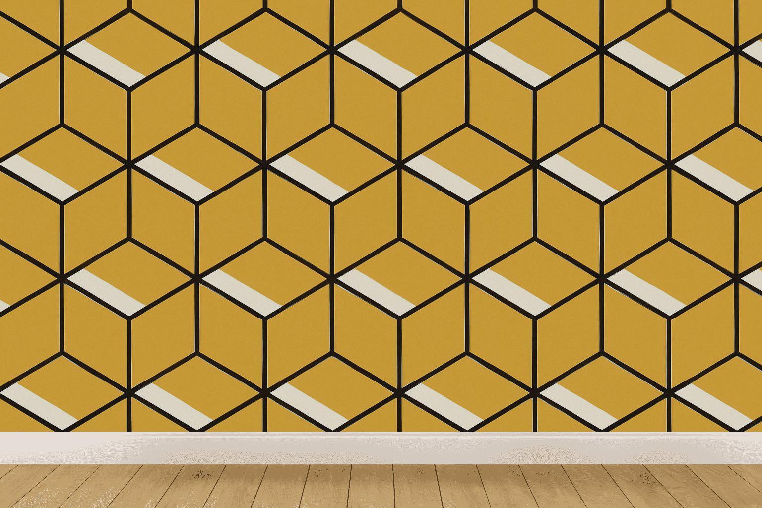 Isometricless Hex Drift personalized wall coverings