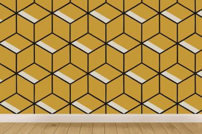 Isometricless Hex Drift personalized wall coverings