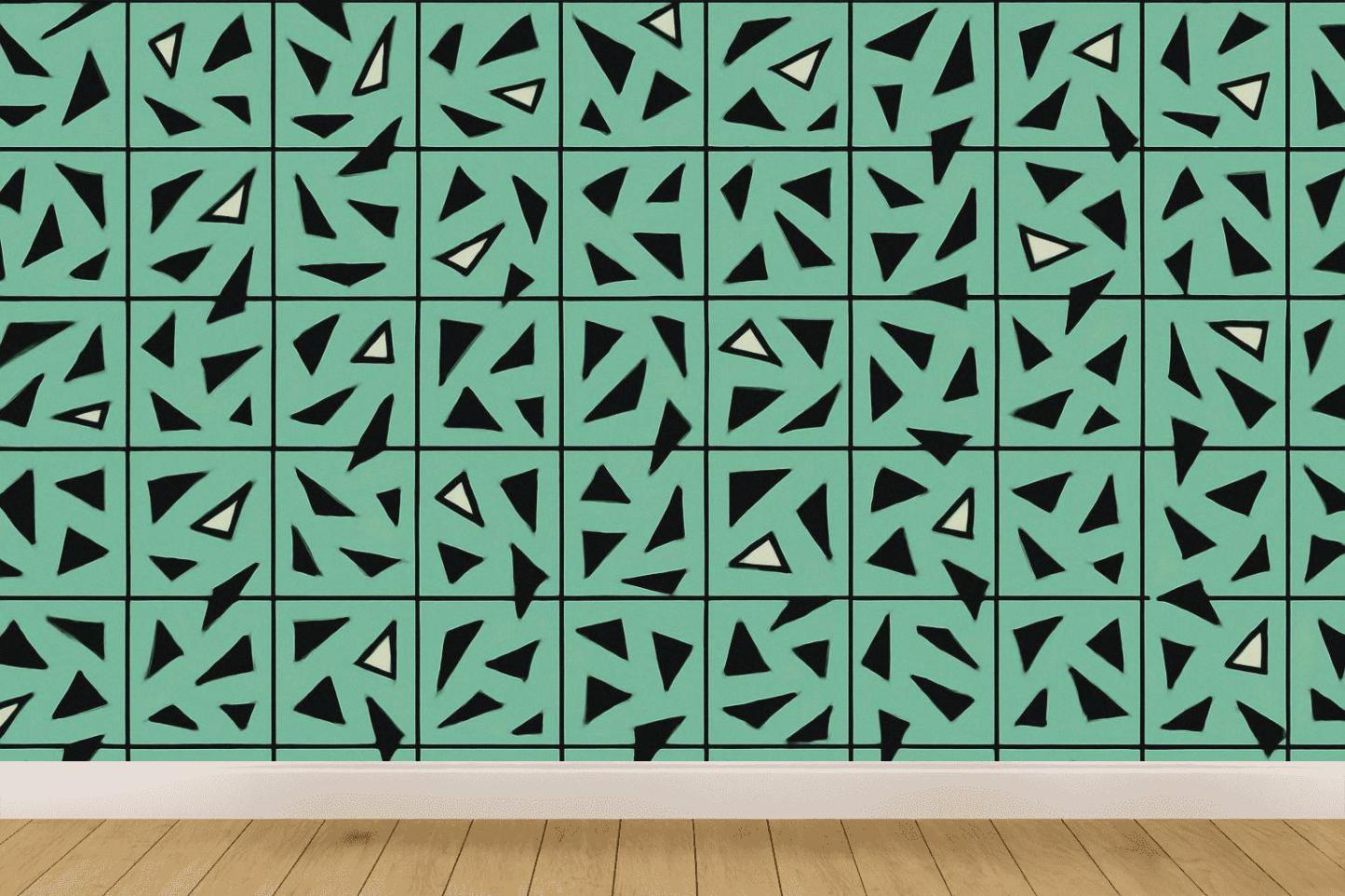 Mosaic Shard Scatter Grid trendy peel wallpapers