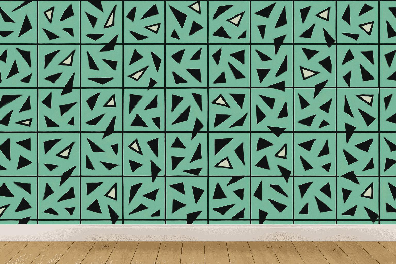 Mosaic Shard Scatter Grid trendy peel wallpapers