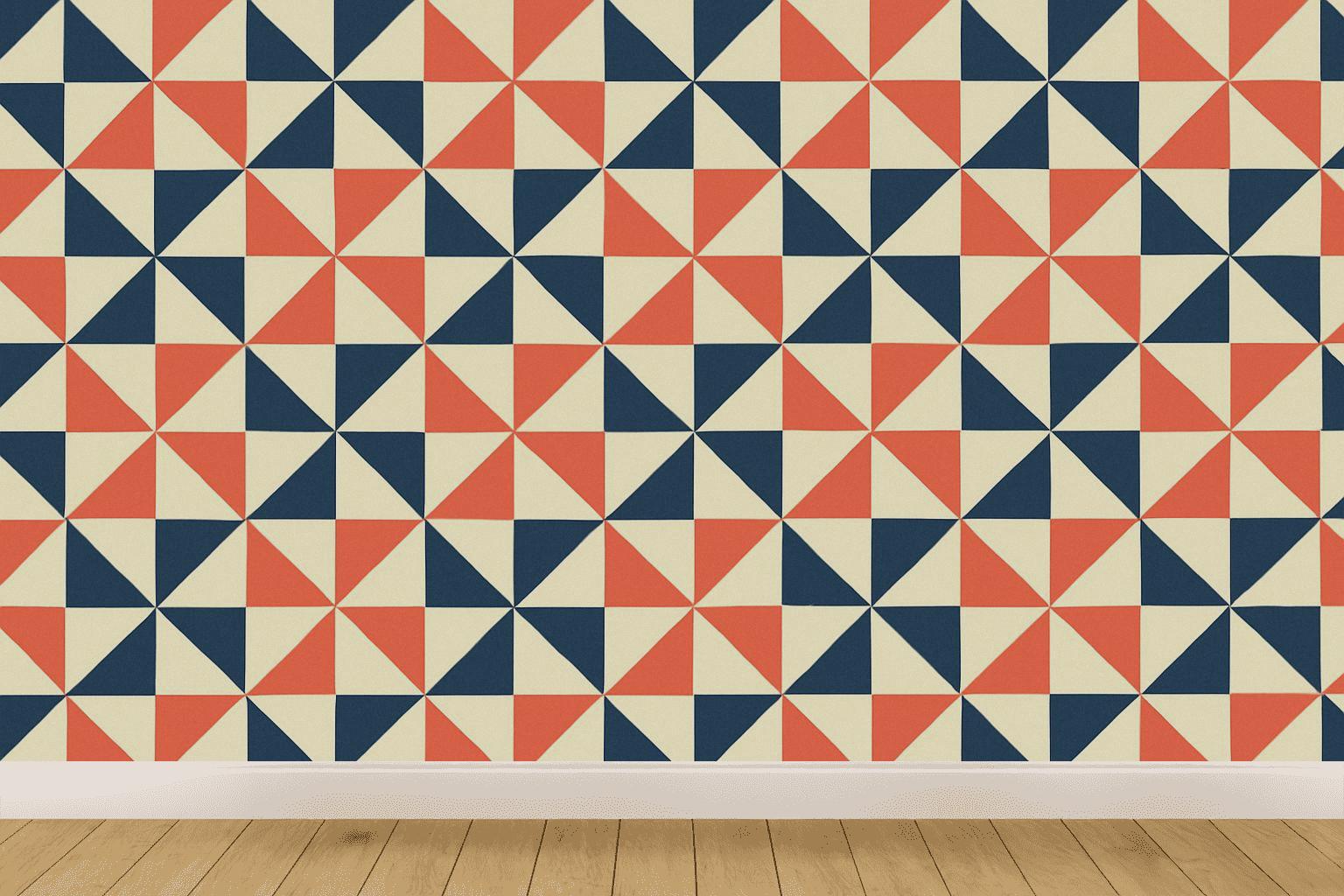 Offset Pinwheel Tile Loop decorative wall murals