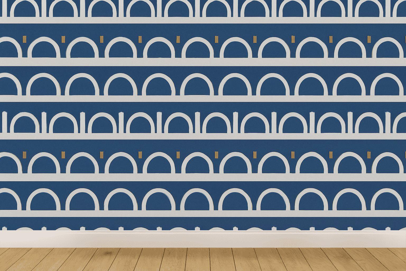 Nested Arc Ladder Stripes decorative wall murals