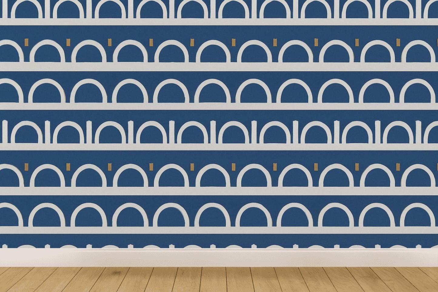 Nested Arc Ladder Stripes decorative wall murals