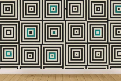 Concentric Square Orbit Tiles personalized wall coverings