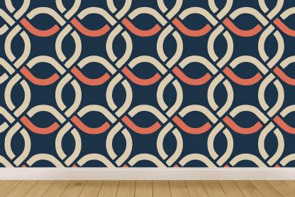 Knotless Loop Braid Grid designer printed wallpapers