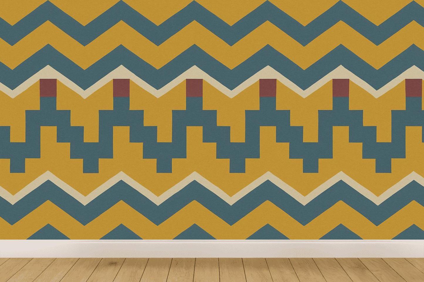 Zigzag Step Ladder Bands unique pattern wallpapers