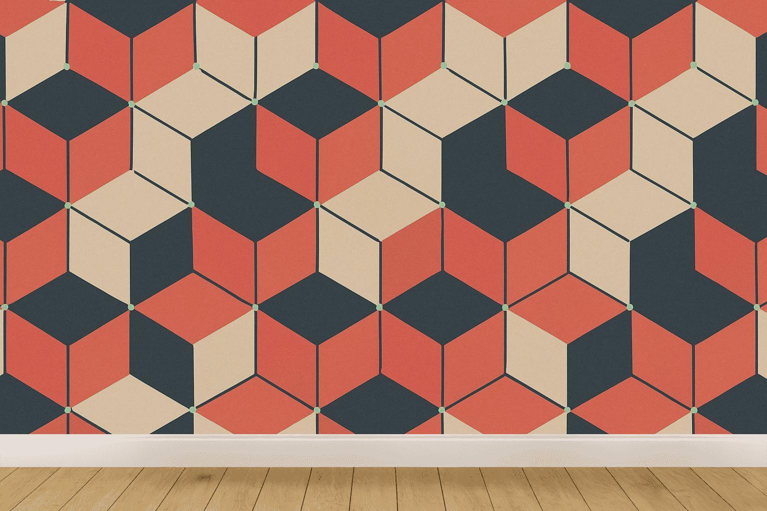 Hex Prism Offset Quilt wallpapers for interior design