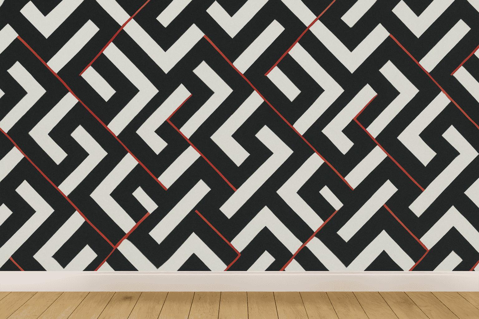 Sheared Lattice Zig Register wallpapers for interior design