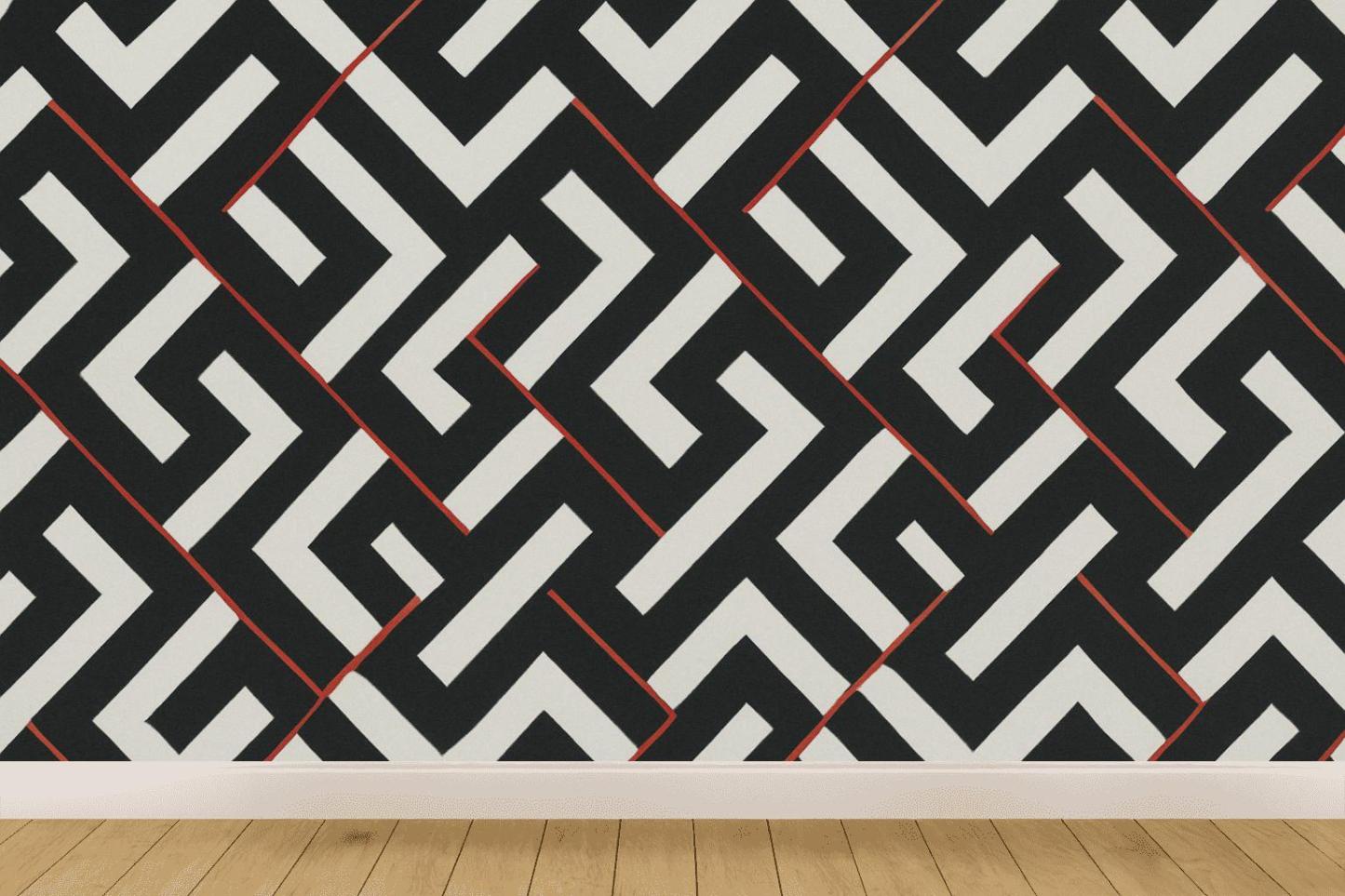 Sheared Lattice Zig Register wallpapers for interior design