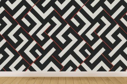 Sheared Lattice Zig Register wallpapers for interior design