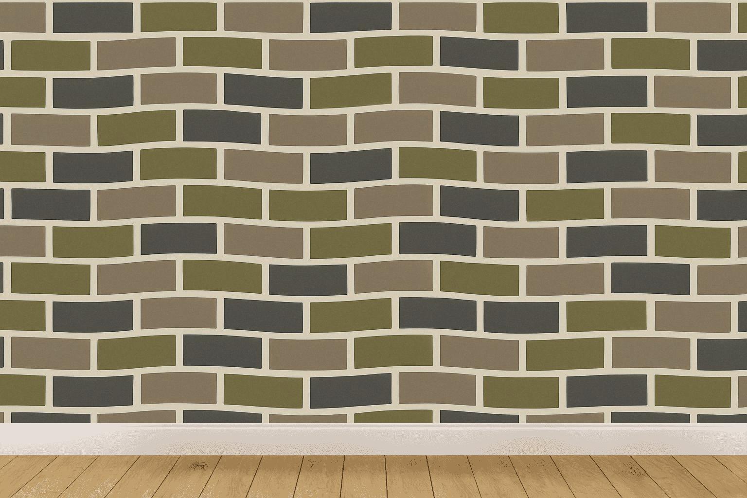 Staggered Brick Ripple Bands premium wall decorations
