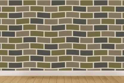 Staggered Brick Ripple Bands premium wall decorations