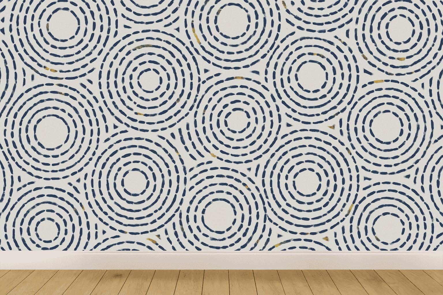 Concentric Dash Orbit Mesh trendy peel wallpapers