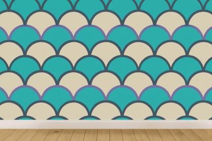 Scallop Arc Tessellation personalized wall coverings