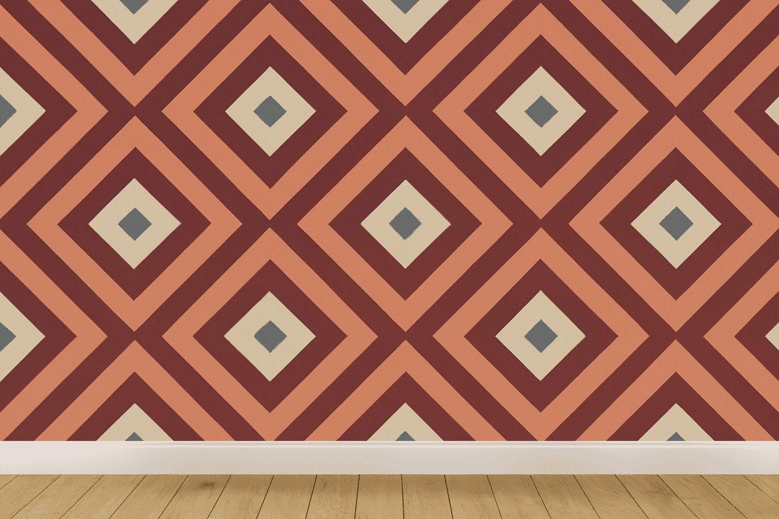 Nested Diamond Step Quilt custom wallpapers