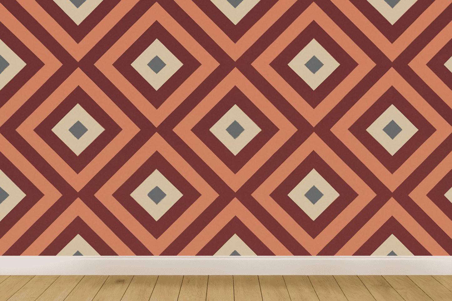 Nested Diamond Step Quilt custom wallpapers