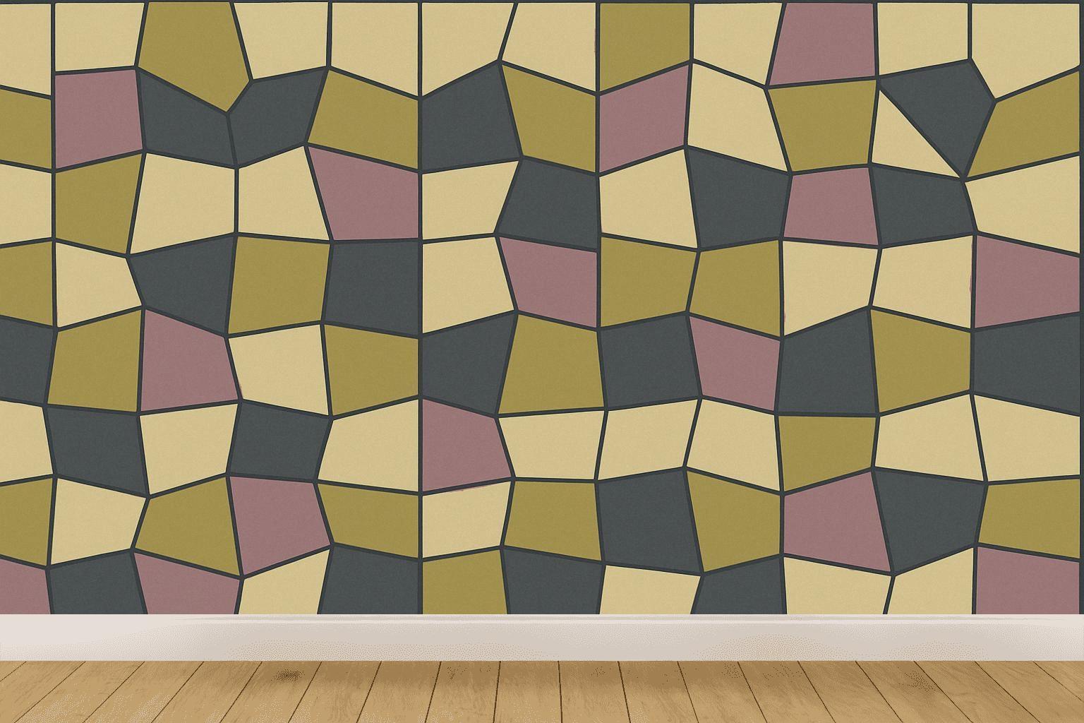 Cellular Fragment Mosaic Grid designer printed wallpapers