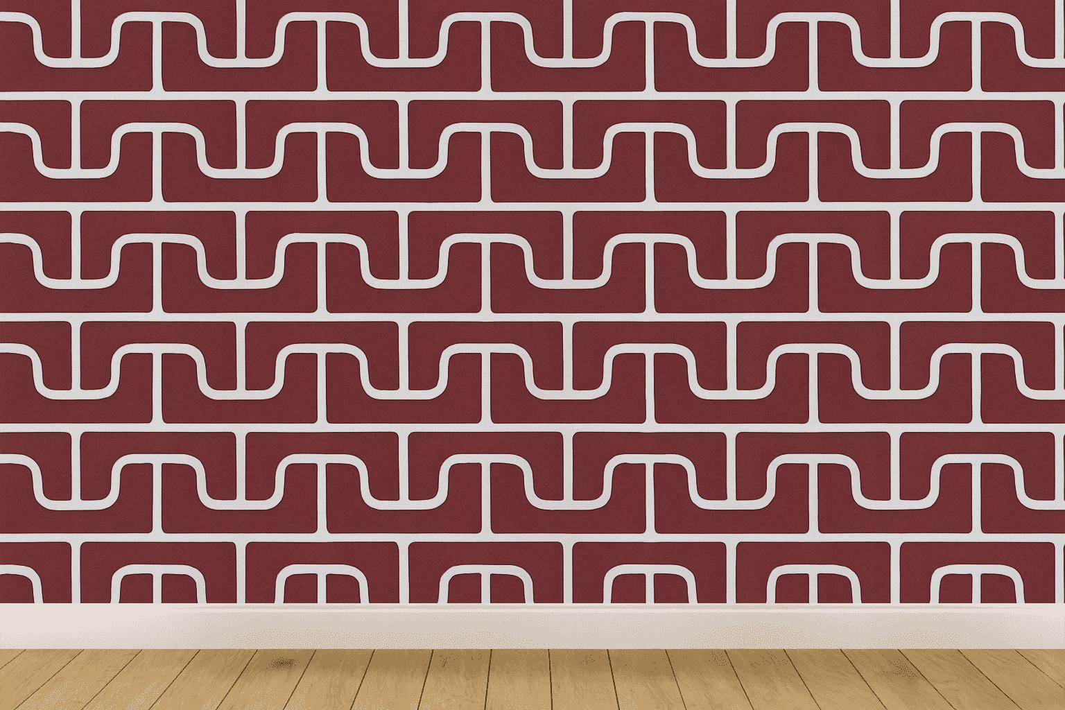 Staggered Brick Zig Loop custom wallpapers