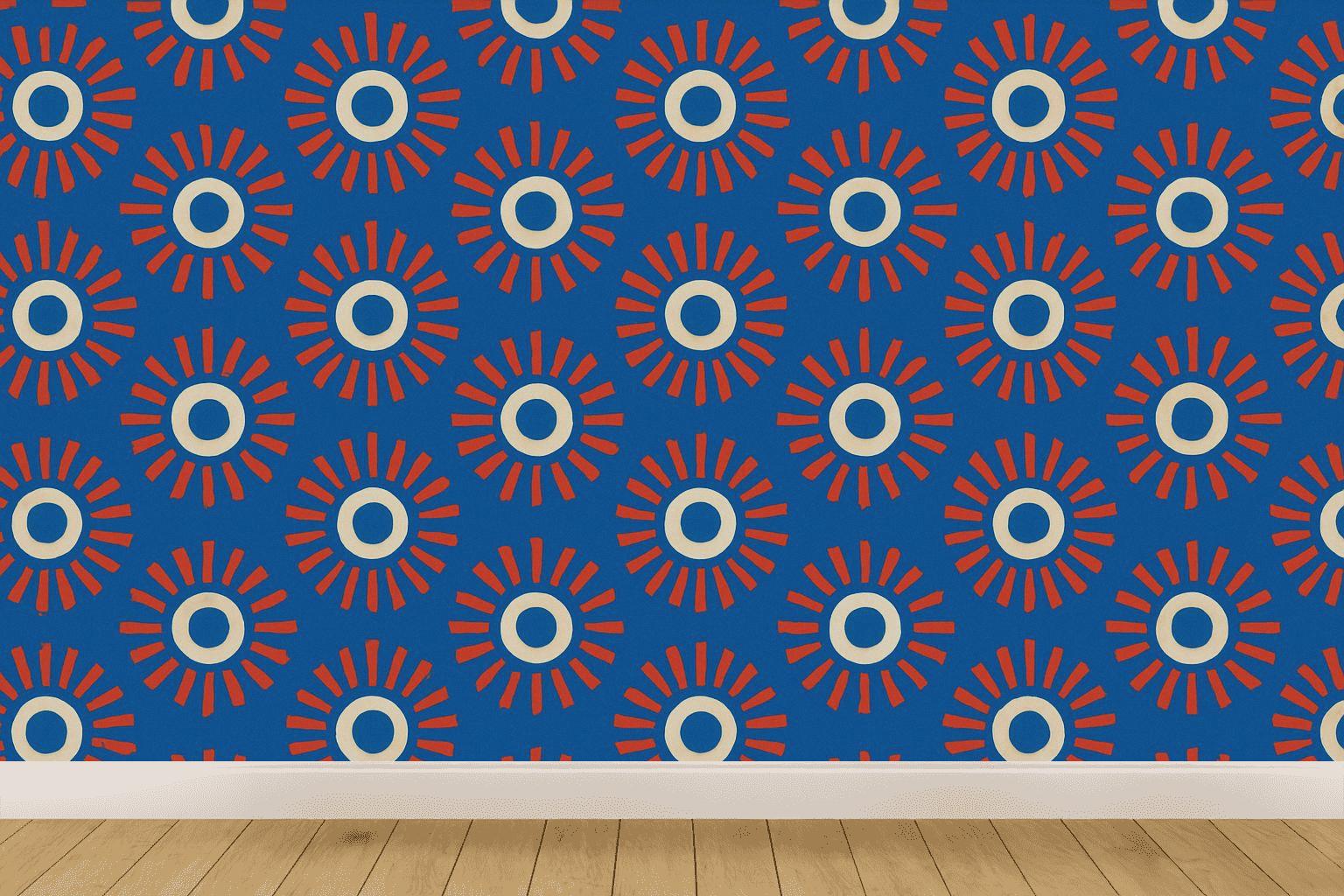 Radial Tile Burst Register decorative wall murals