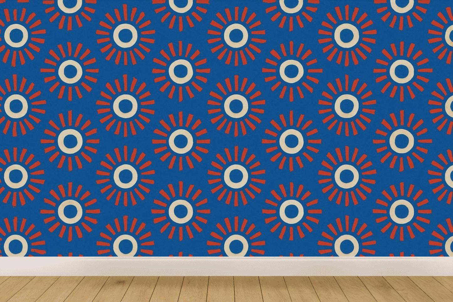 Radial Tile Burst Register decorative wall murals