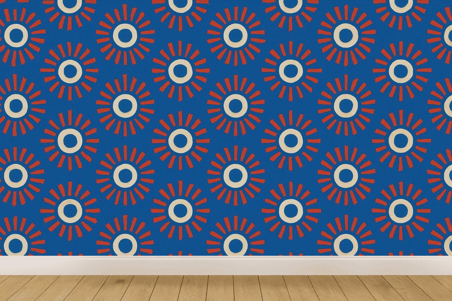 Radial Tile Burst Register decorative wall murals