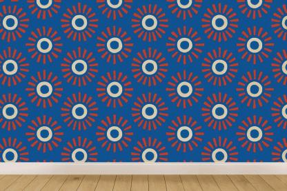 Radial Tile Burst Register decorative wall murals