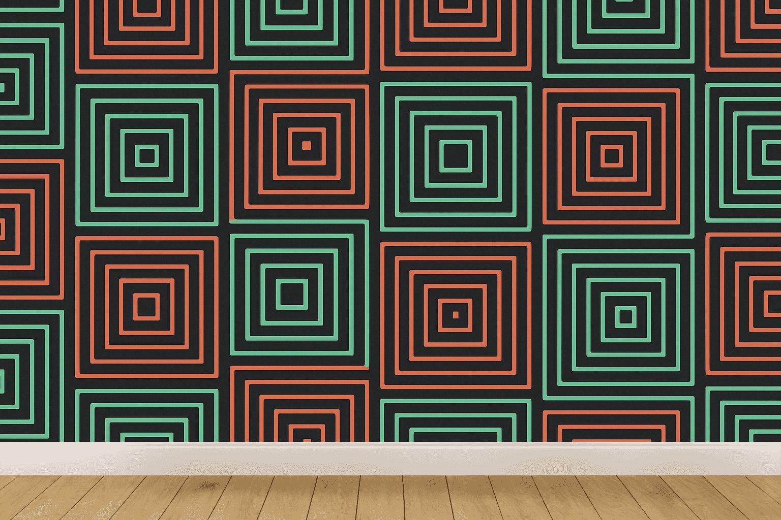Concentric Square Ripple Stack stylish home wallpapers