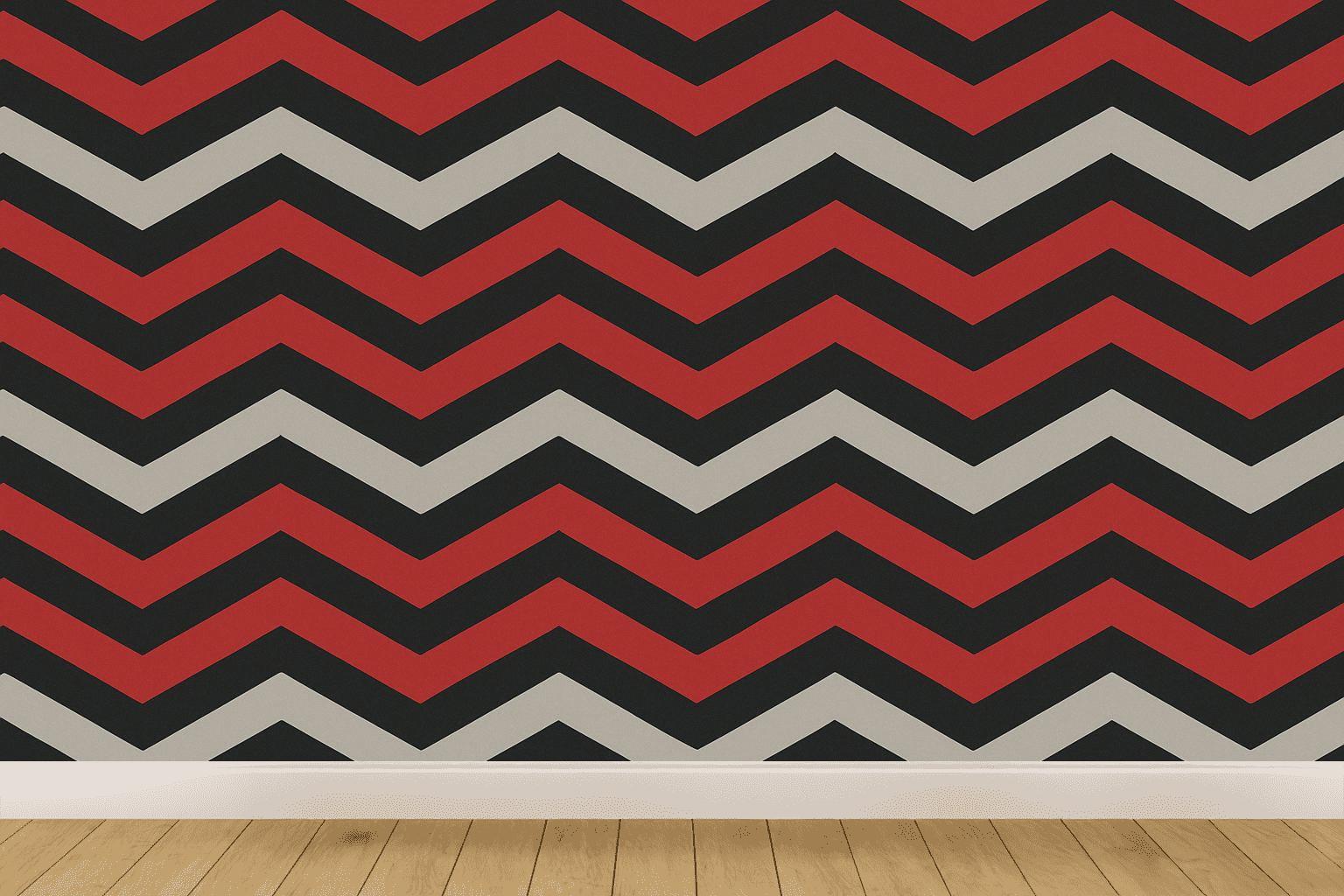 Staggered Chevron Pulse Bands premium wall decorations