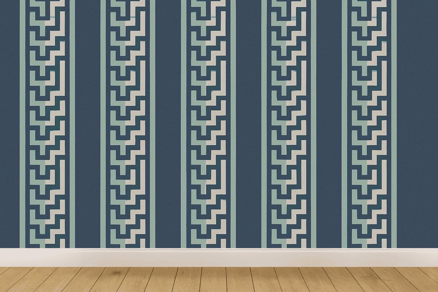 Recursive Edge Ladder Stripes designer printed wallpapers
