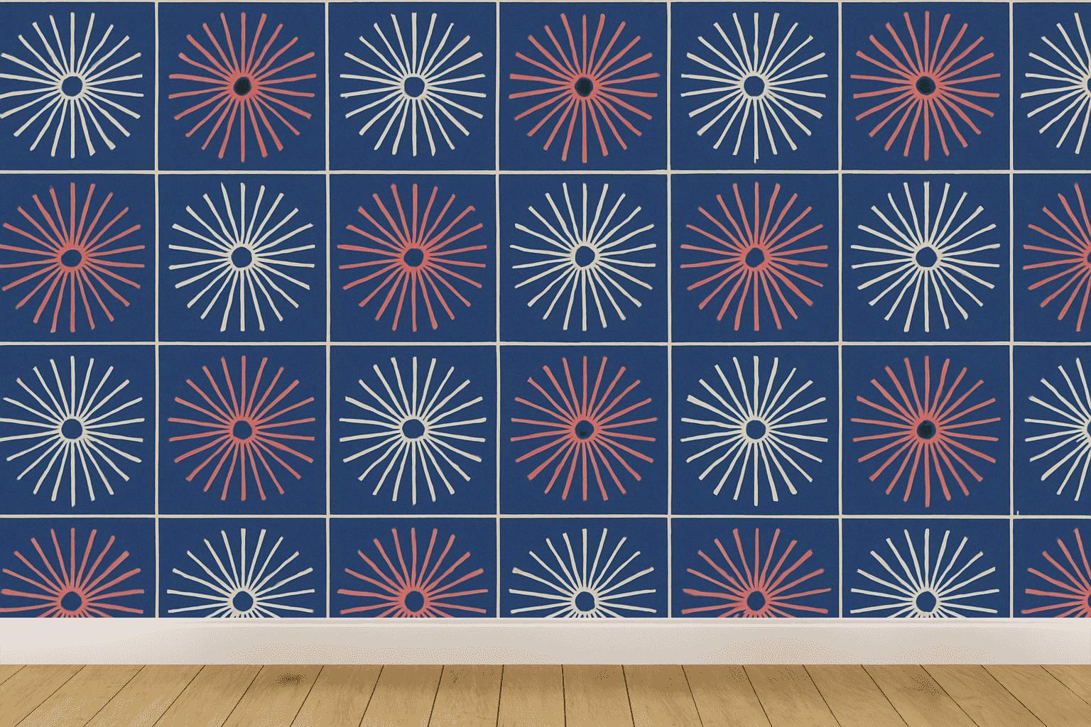 Radial Spoke Register Tiles premium wall decorations