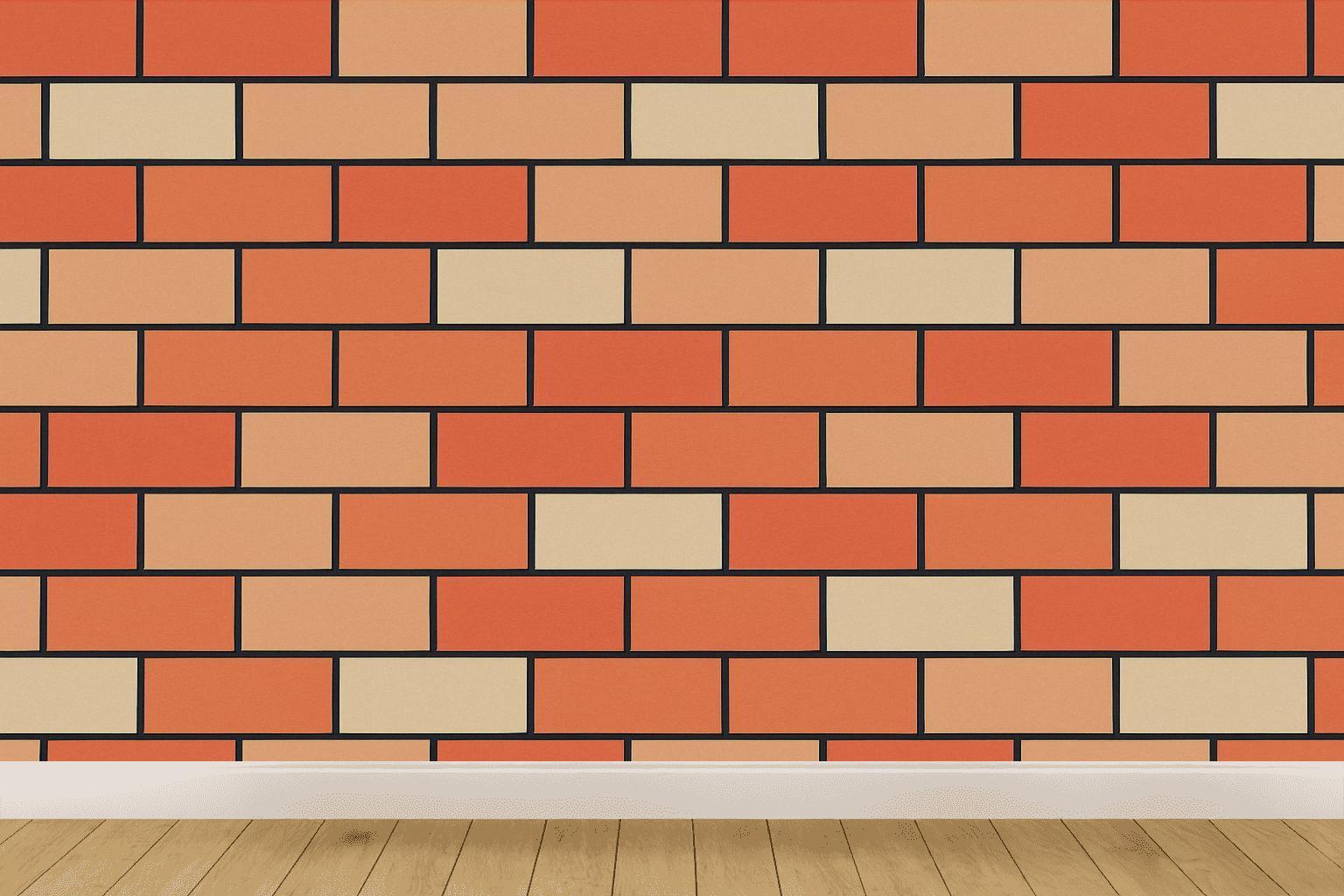 Offset Brick Pulse Gradient Stripes decorative wall murals