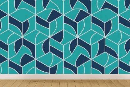 Hex Pinwheel Tessellation Drift decorative wall murals