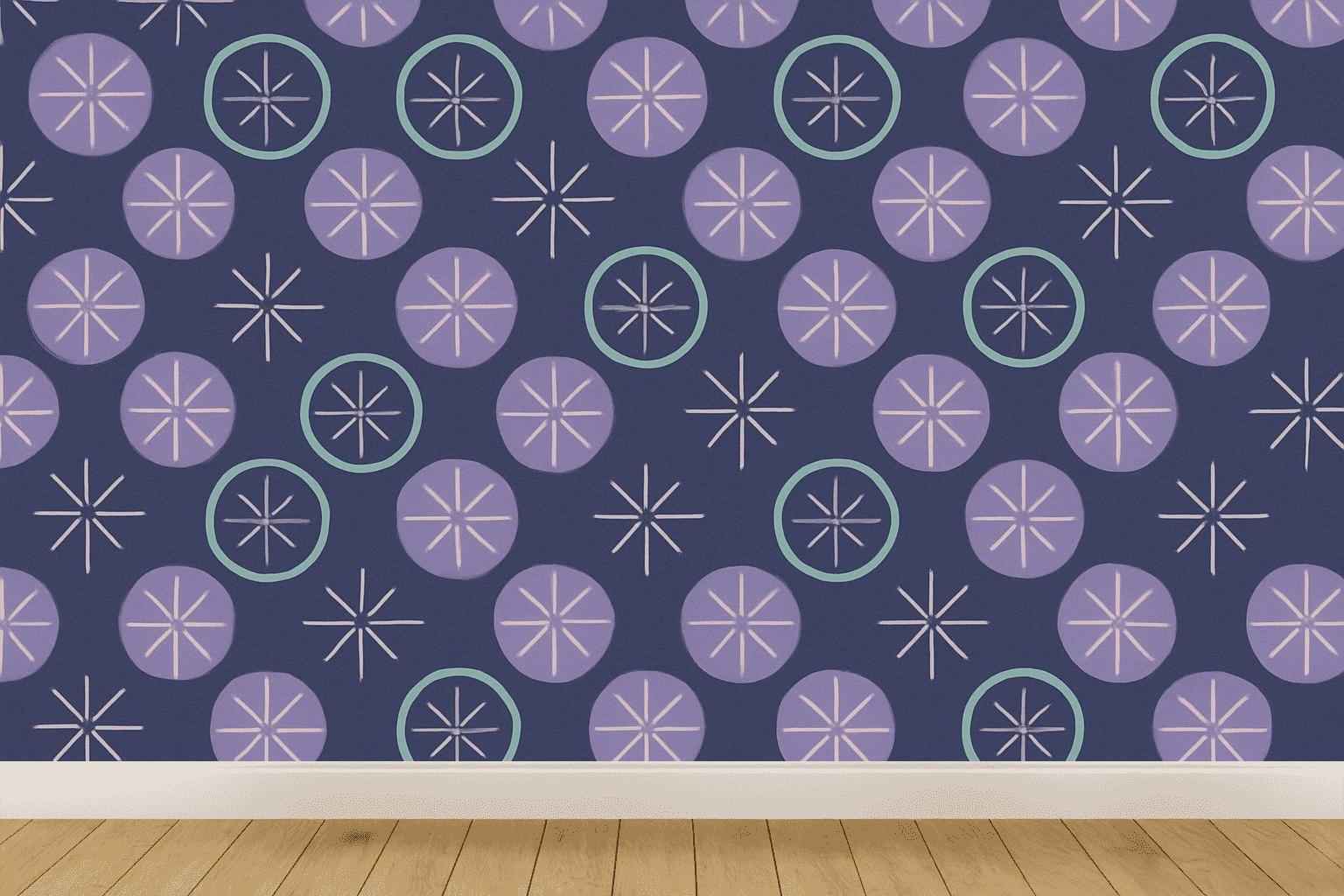 Radial Spoke Register Tiles designer printed wallpapers