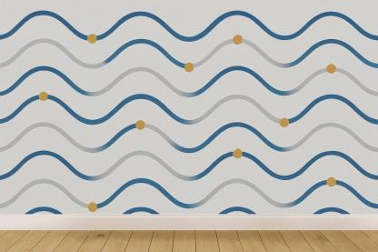 Sine Stripe Phase Weave designer printed wallpapers