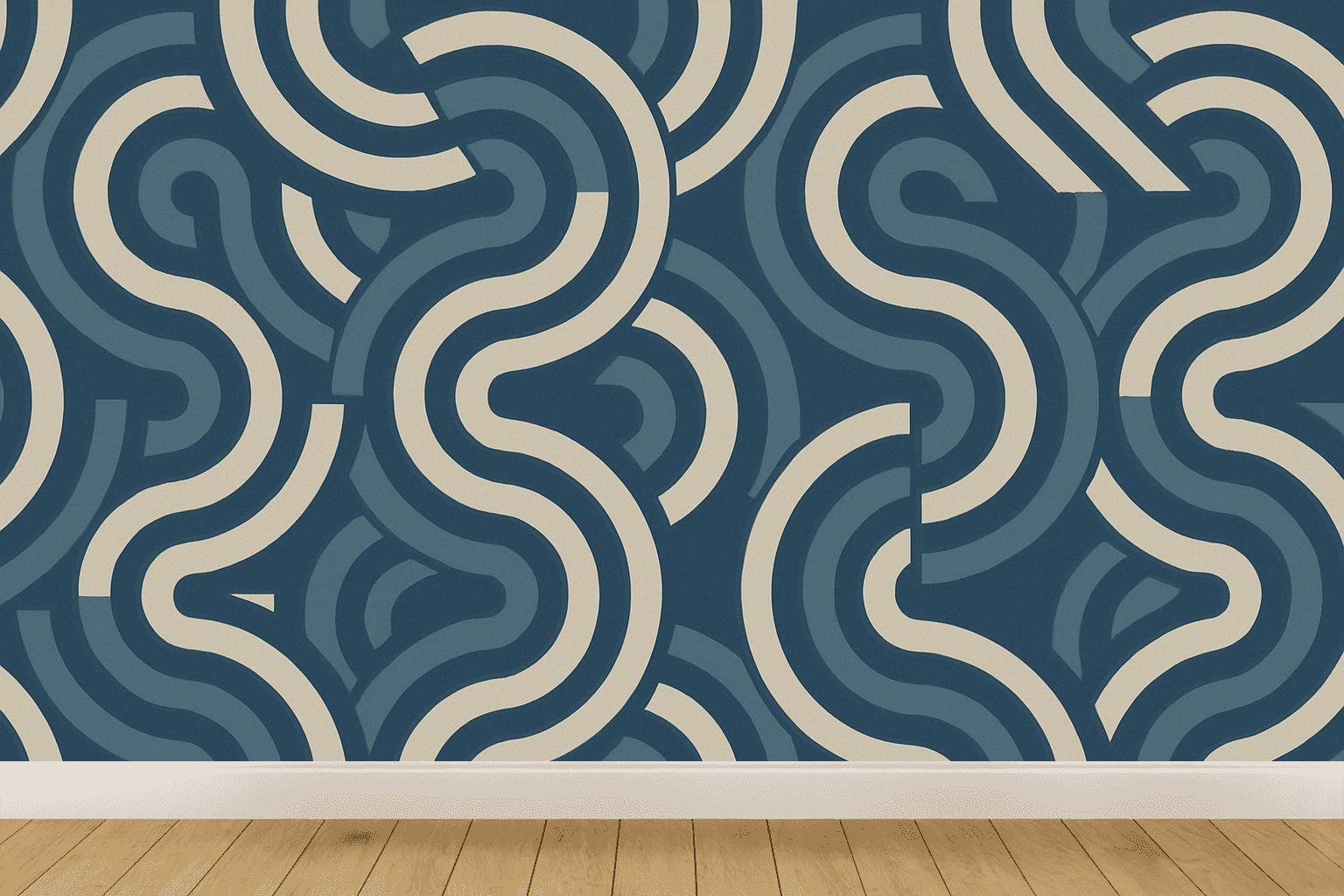 Concentric Track Switchback personalized wall coverings