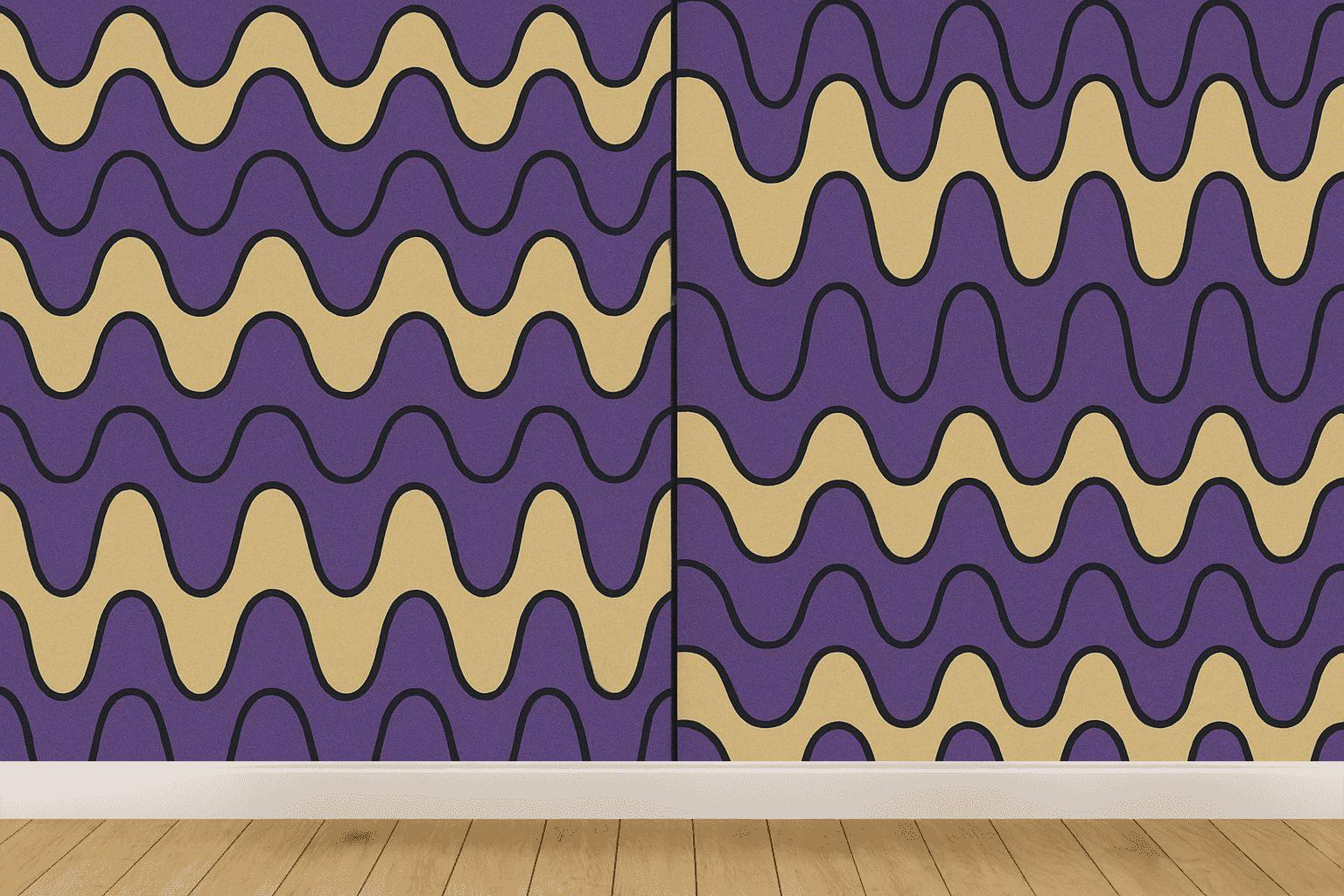 Sine Stripe Phase Quilt trendy peel wallpapers