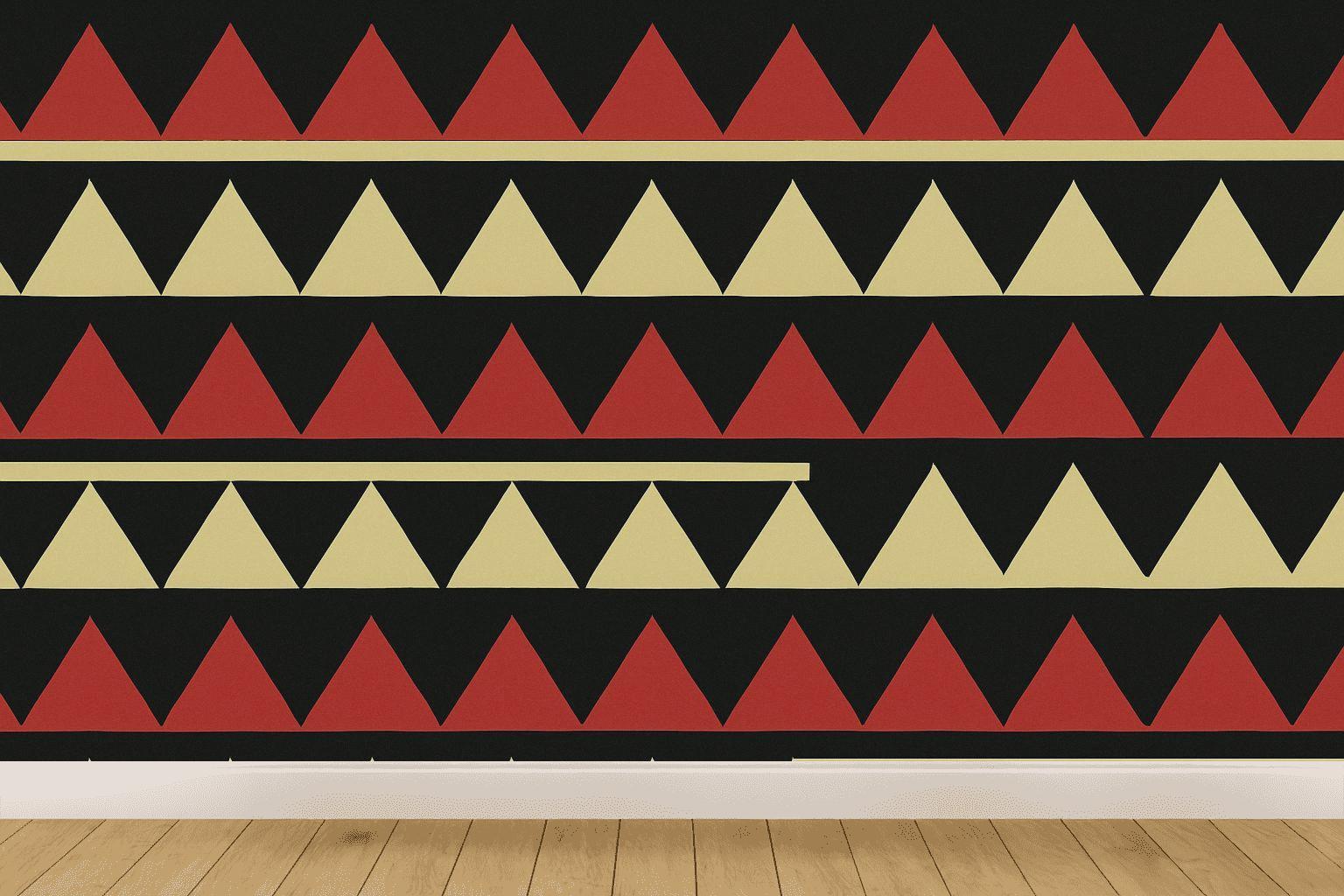 Sawtooth Band Semaphore wallpapers for interior design