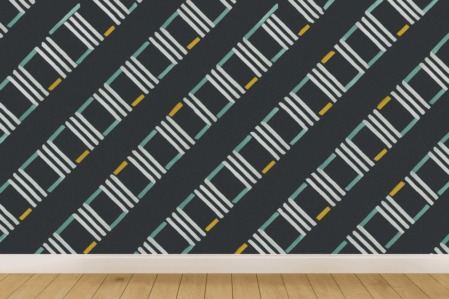 Diagonal Ladder Microstripe Relay decorative wall murals