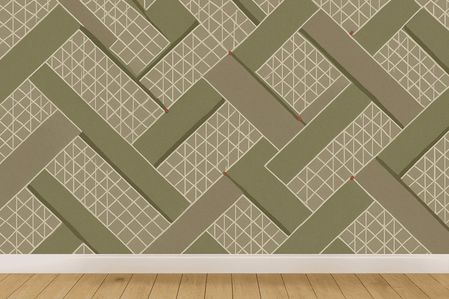 Herringbone Band Lattice decorative wall murals