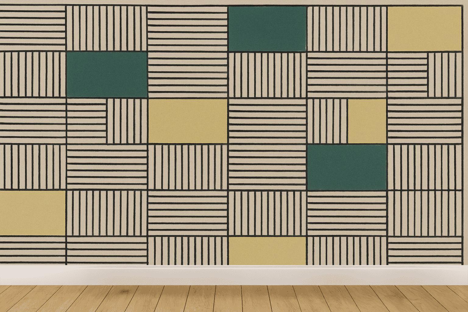 Orthogonal Hatch Study Blocks decorative wall murals