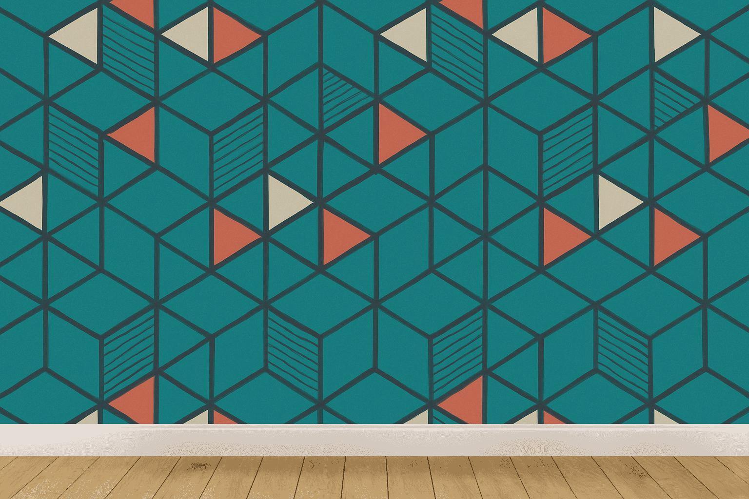 Trihex Pulse Quilt premium wall decorations