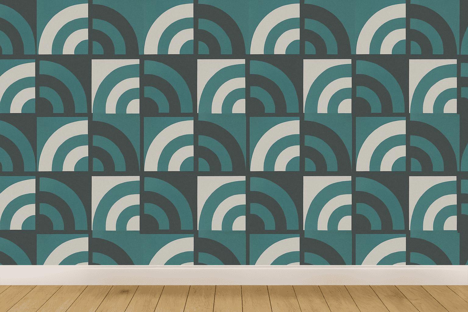 Staggered Arc Ladder wallpapers for interior design