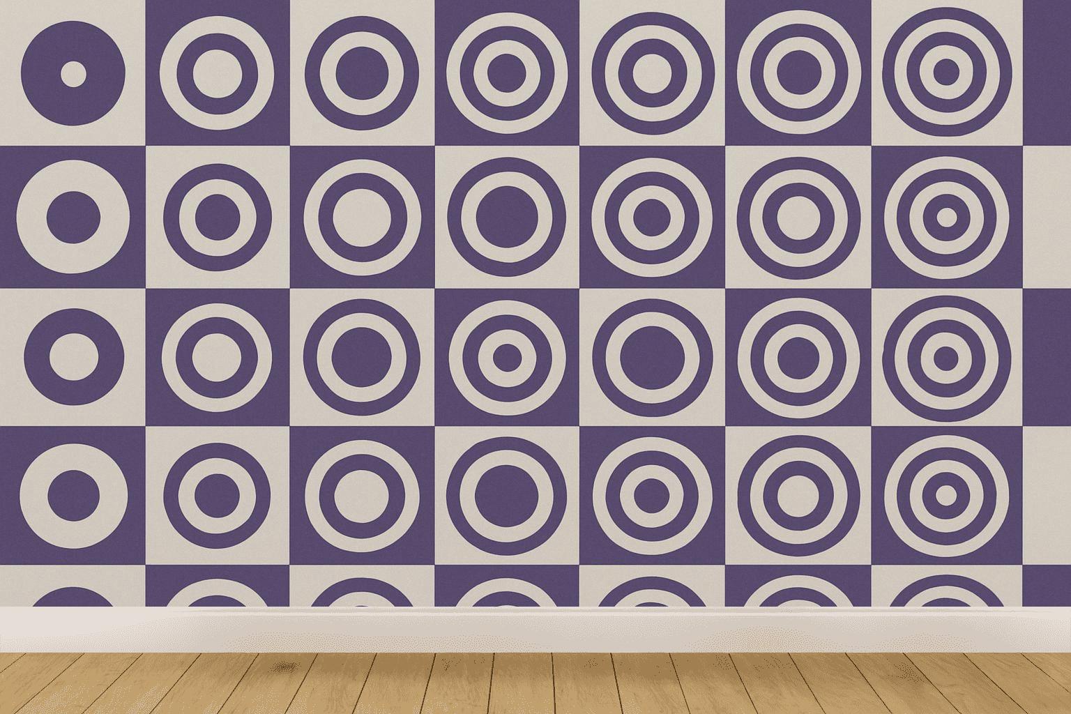 Radial Ring Step Repeat unique pattern wallpapers