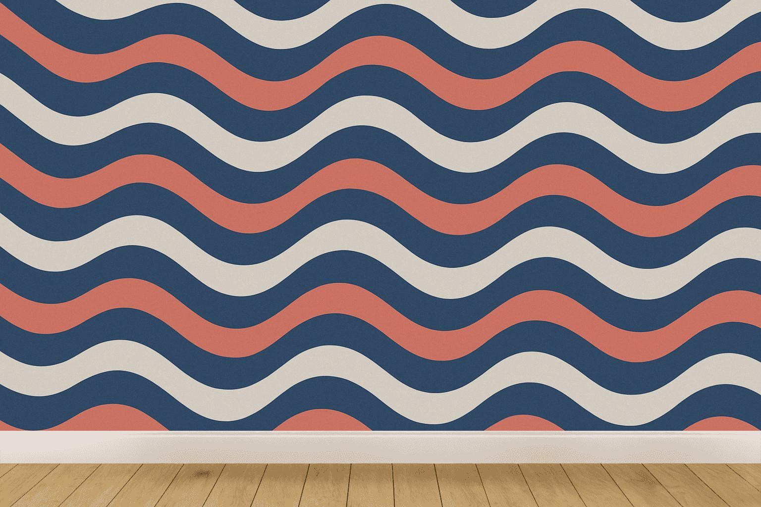 Sine Stripe Relay wallpapers for interior design