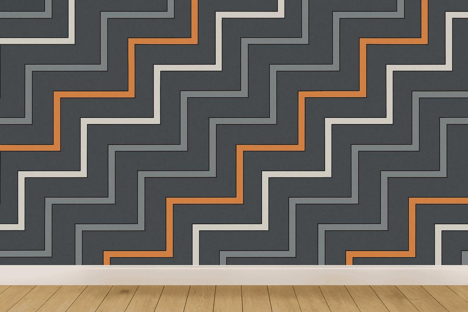 Bent Grid Switchback wallpapers for interior design
