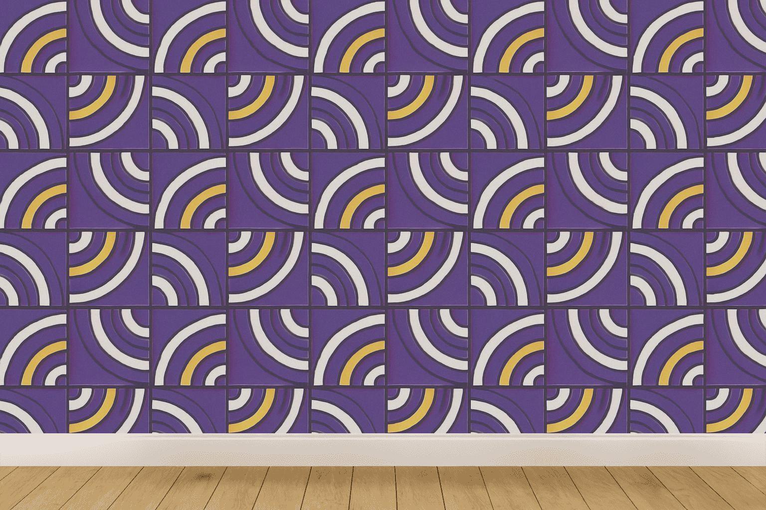 Radial Ring Register Tiles premium wall decorations