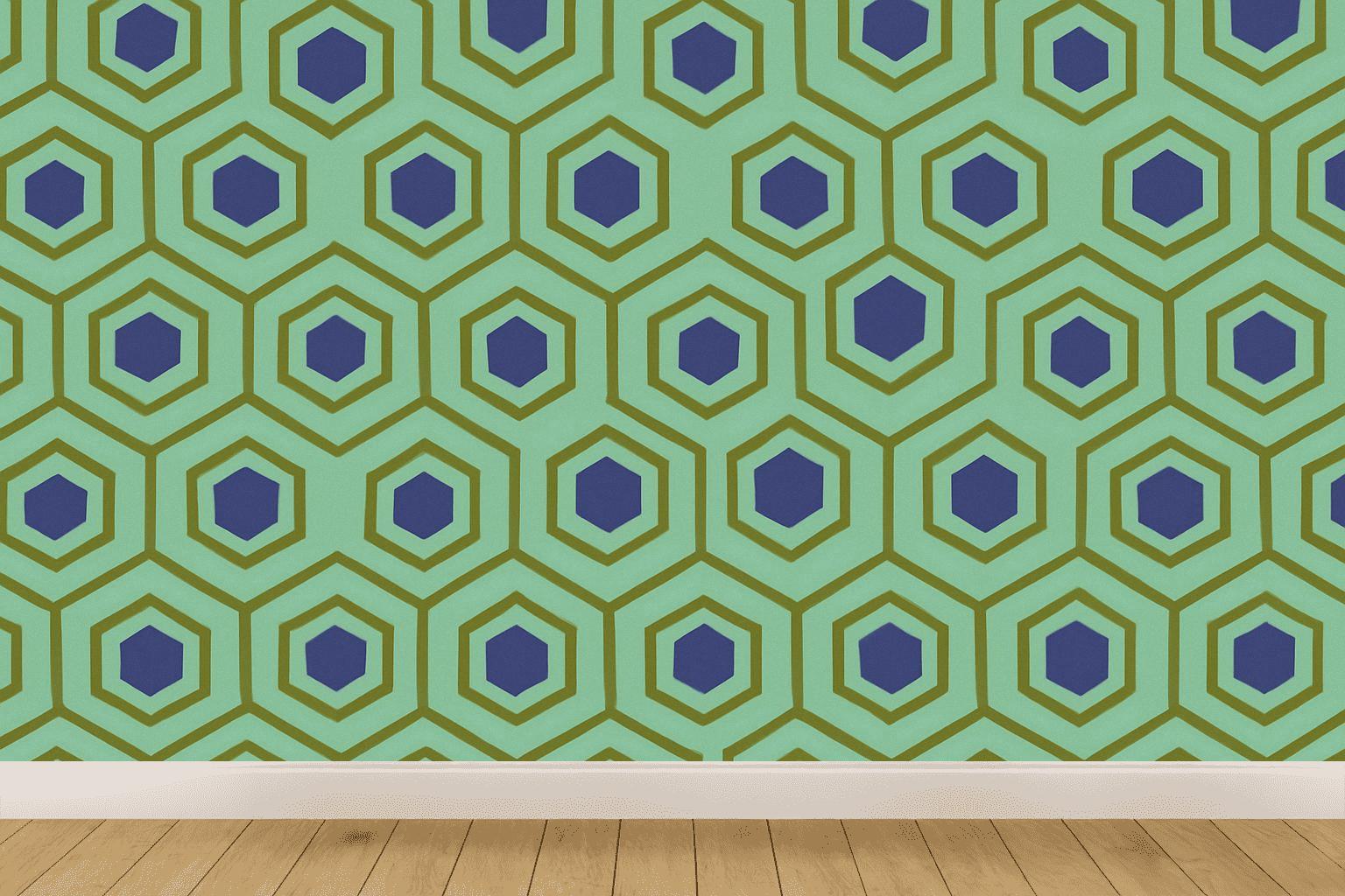 Hexagon Drift Register trendy peel wallpapers